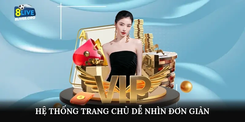 Hệ thống trang chủ dễ nhìn đơn giản